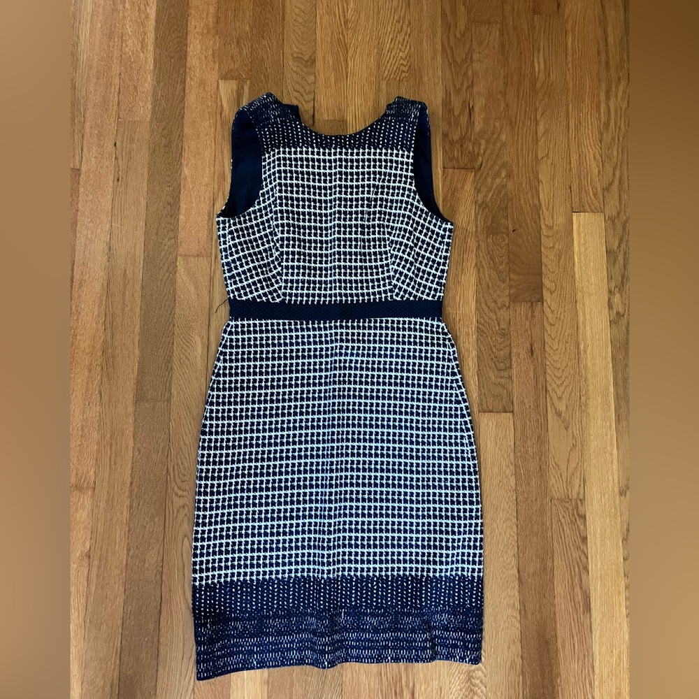 J Crew dress, perfect condition, navy/ white color